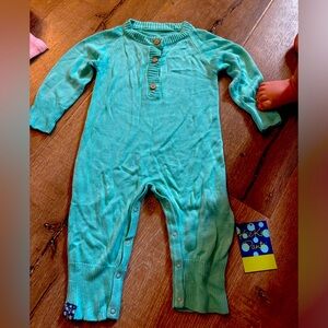 Kickee pants romper turquoise NWT